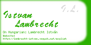 istvan lambrecht business card